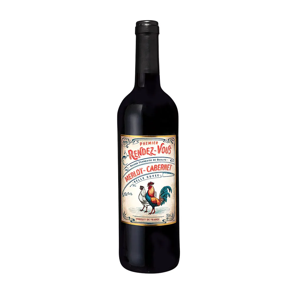 Vinho Tinto Francês Merlot Cabernet Rendez-Vous 750ml