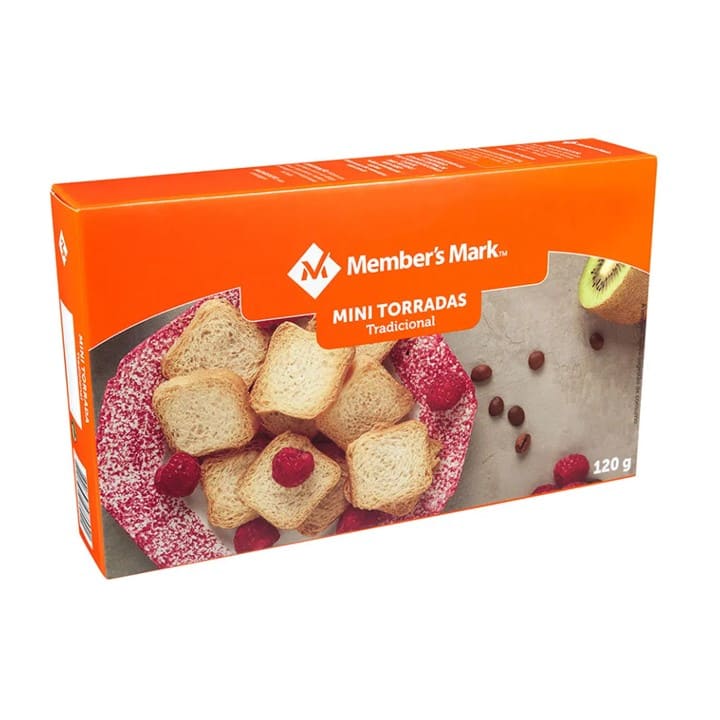 Mini Torrada Tradicional Members Mark Caixa 120g