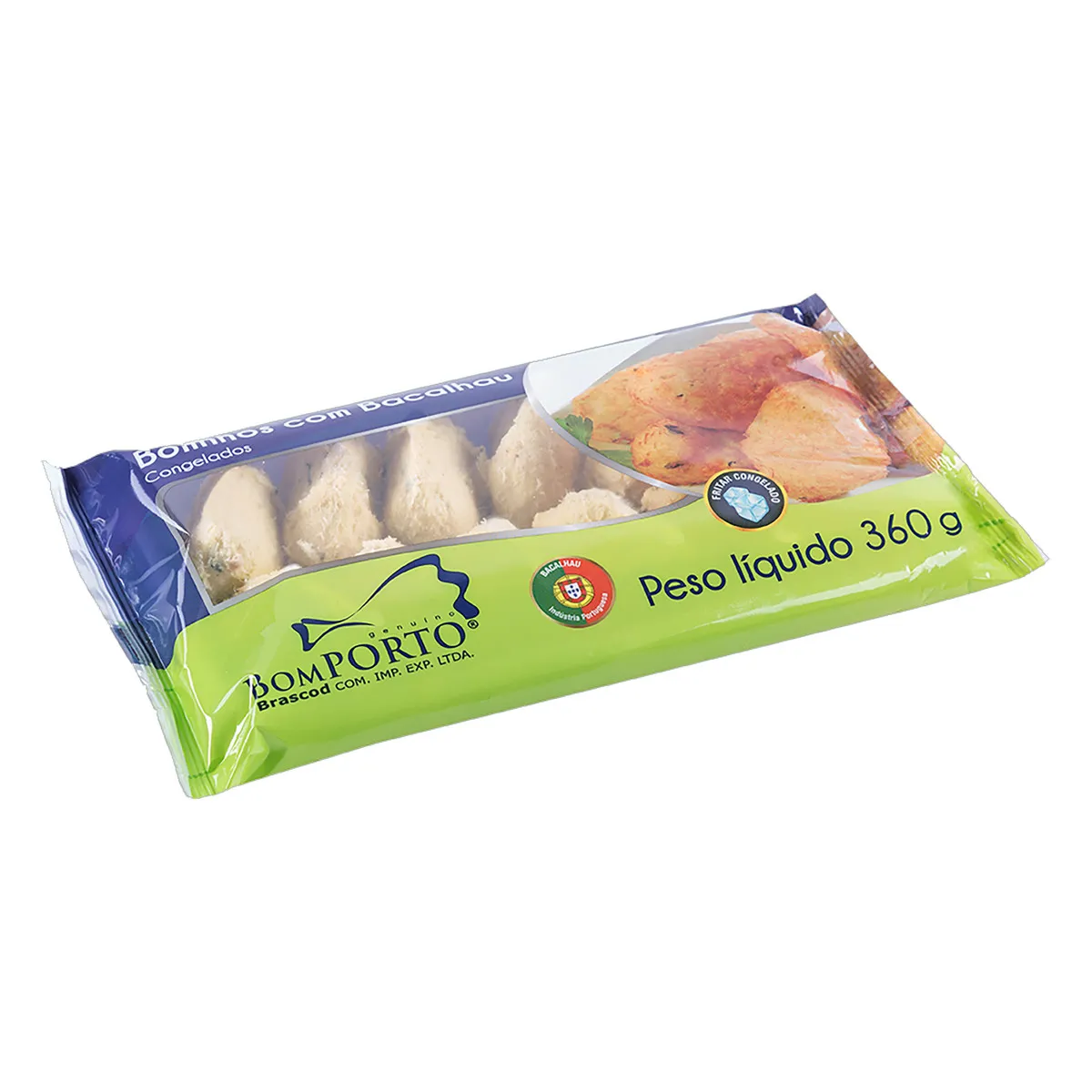 Bolinho de Bacalhau Congelado Bom Porto Pacote 360g