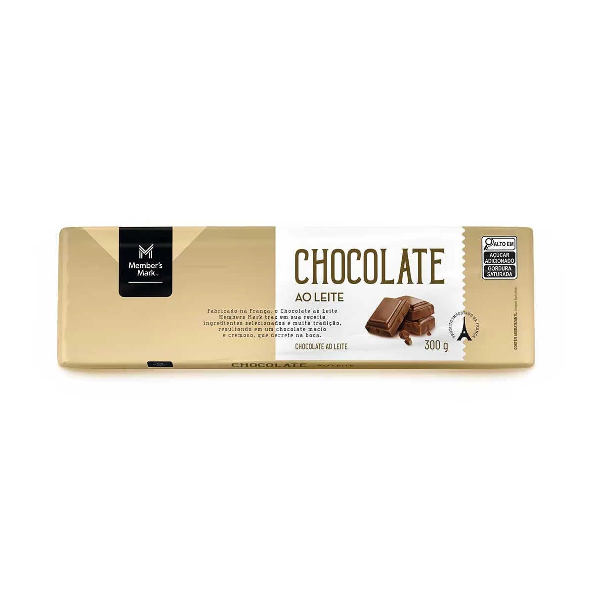 Barra de Chocolate ao Leite Member's Mark 300g