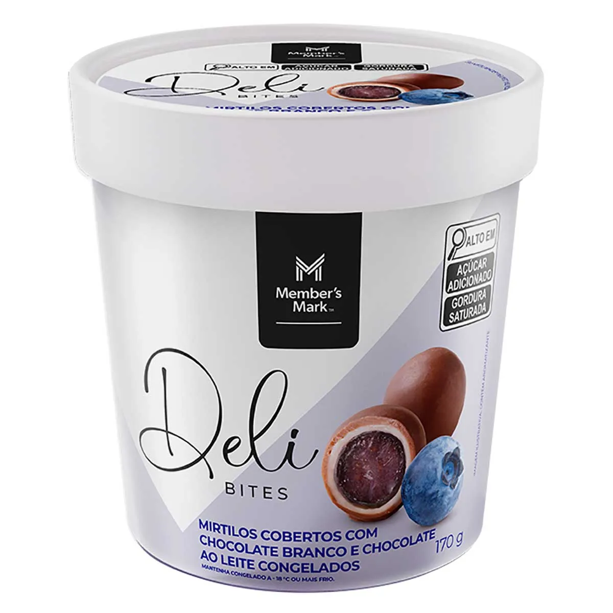 Mirtilo Coberto de Chocolate Member's Mark 170g