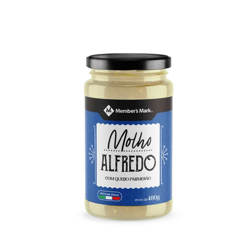 Molho Alfredo com Queijo Parmesão Member's Mark Vidro 479g